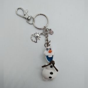 Olaf Frozen Disney Purse Charm Backpack Keychain Handmade Animated OOAK Silver